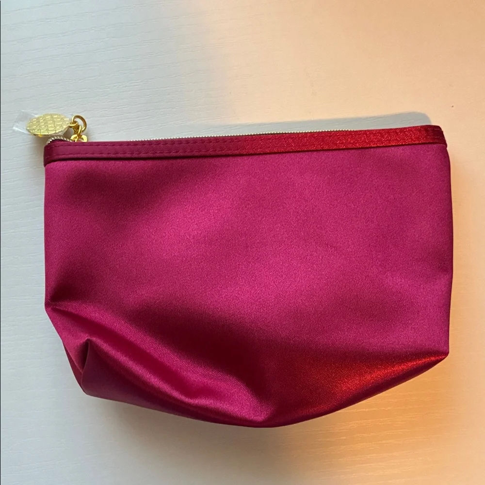 Estée Lauder Pink Gold Tone Cosmetic Makeup Travel Bag